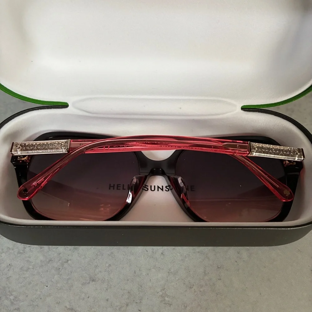 Kate Spade Ellery/F/S Sunglasses Black Pink Gradient 57mm Designer NWOT